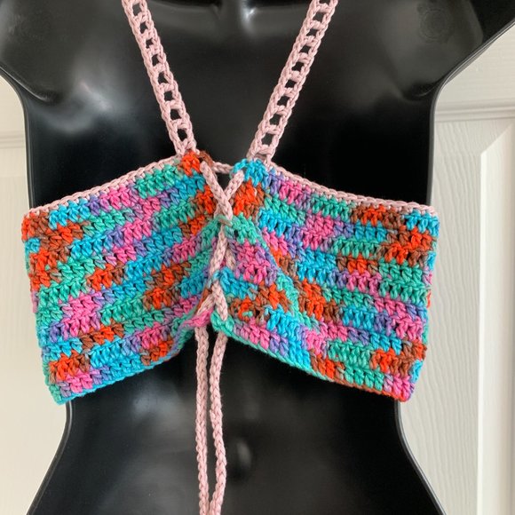 Handmade Women´s Crochet Top, Size M - Picture 7 of 10